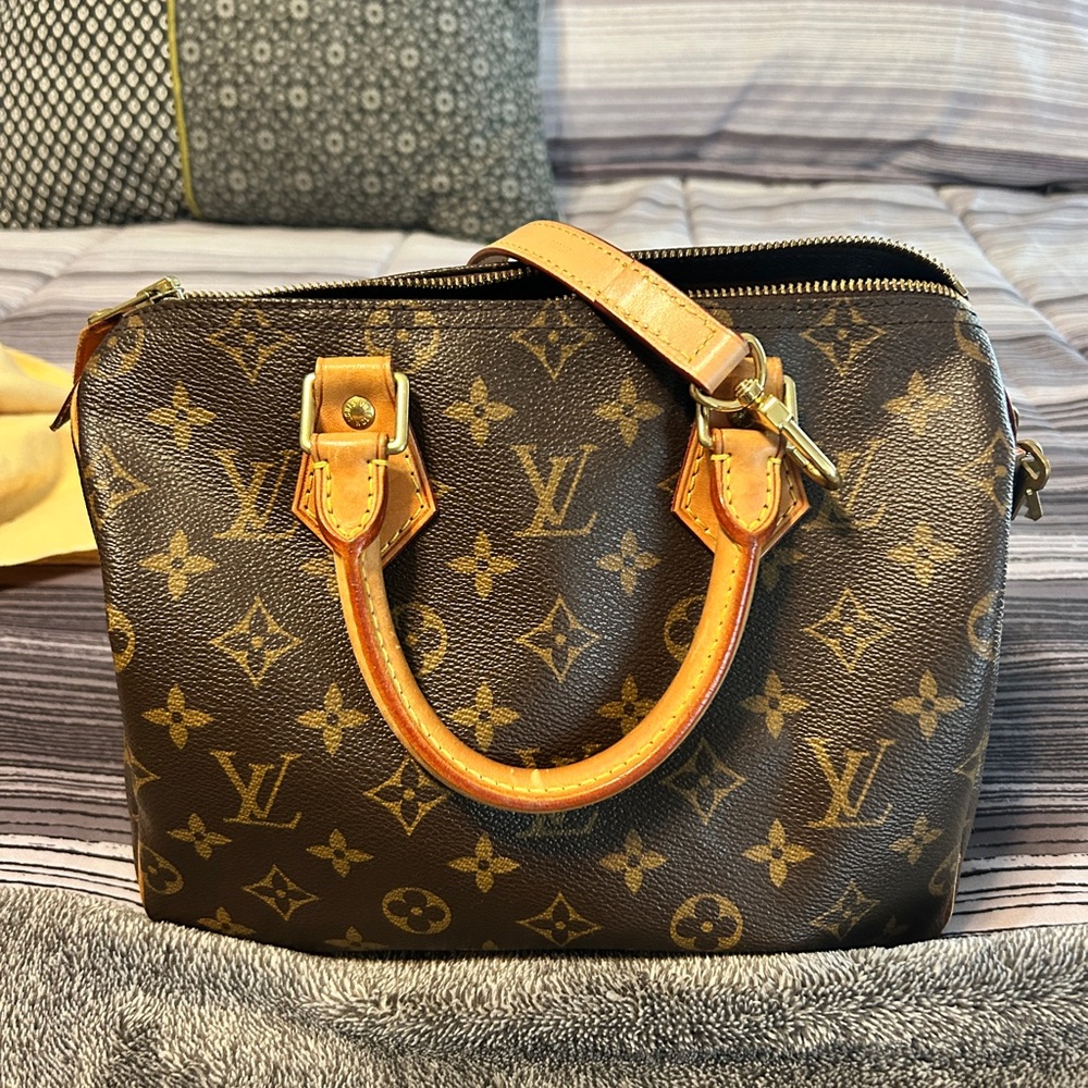Louis Vuitton Monogram Satchel in Brown and Tan
